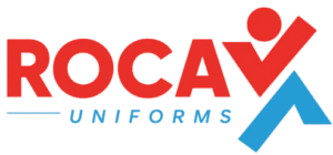 Logotipo de Roca Uniforms, fabricante de uniformes corporativos e industriales en Mexico